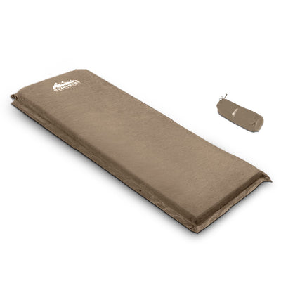 Weisshorn Single Size Self Inflating Matress Mat Joinable 10CM Thick  Coffee_13761