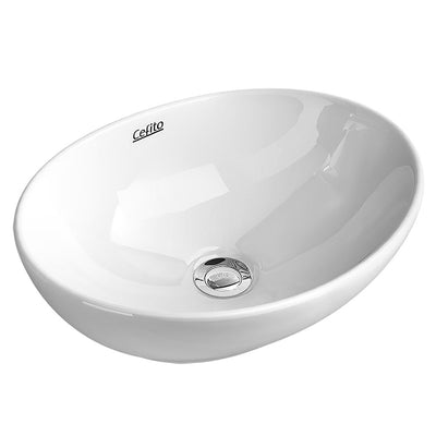 Cefito Ceramic Oval Sink Bowl - White_11078