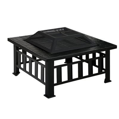 Fire Pit BBQ Table Grill Outdoor Garden Wood Burning Fireplace Stove_30158