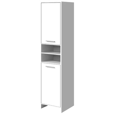 Artiss 185cm Bathroom Tallboy Toilet Storage Cabinet Laundry Cupboard Adjustable Shelf White_34553