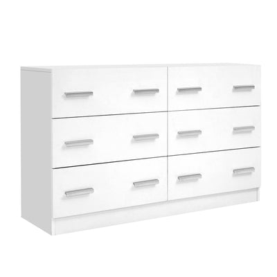 Artiss 6 Chest of Drawers Cabinet Dresser Tallboy Lowboy Storage Bedroom White_34697
