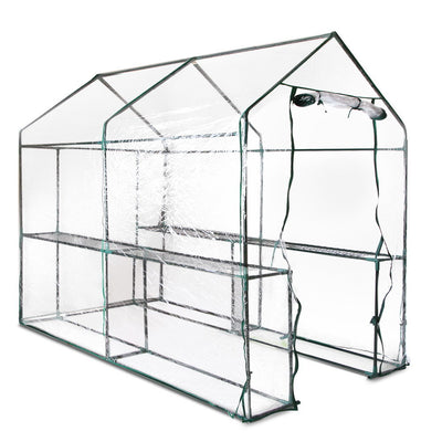 Greenfingers Greenhouse Garden Shed Green House 1.9X1.2M Storage Greenhouses Clear_10323