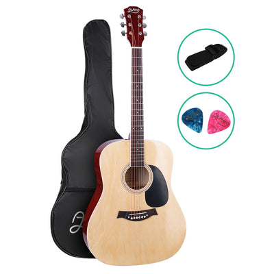 ALPHA 41 Inch Wooden Acoustic Guitar Natural Wood_34184