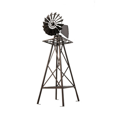 Garden Windmill 120cm Metal Ornaments Outdoor Decor Ornamental Wind Mill_36192