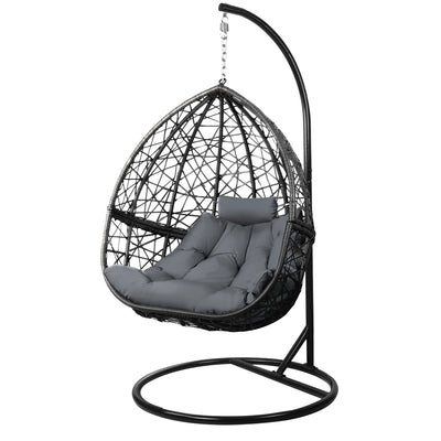 Gardeon Outdoor Hanging Swing Chair - Black_33205