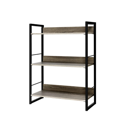 Artiss Bookshelf Display Shelves Metal Bookcase Wooden Book Shelf Wall Storage_15750
