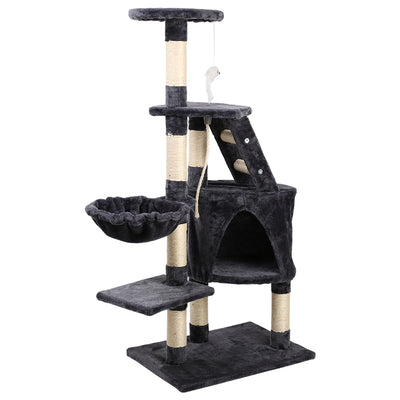 i.Pet Cat Tree 120cm Trees Scratching Post Scratcher Tower Condo House Furniture Wood Multi Level_13190