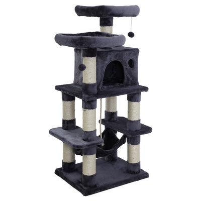 i.Pet Cat Tree Trees Scratching Post Scratcher Tower Condo House Furniture Wood_36708