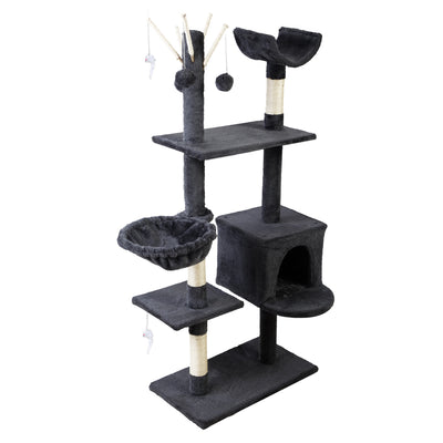 i.Pet Cat Tree 140cm Trees Scratching Post Scratcher Tower Condo House Furniture Wood_13956