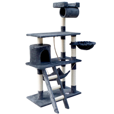 i.Pet Cat Tree 141cm Trees Scratching Post Scratcher Tower Condo House Furniture Wood_30331