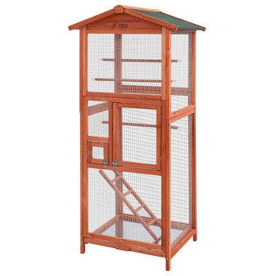 i.Pet Bird Cage Wooden Pet Cages Aviary Large Carrier Travel Canary Cockatoo Parrot XL_34618
