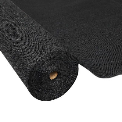 Instahut 50% UV Sun Shade Cloth Shadecloth Sail Roll Mesh Garden Outdoor 1.83x50m Black_13735