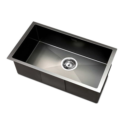 Cefito 30cm x 45cm Stainless Steel Kitchen Sink Under/Top/Flush Mount Black_11109