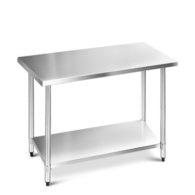 Cefito 1219 x 610mm Commercial Stainless Steel Kitchen Bench _30161