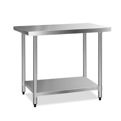 Cefito 610 x 1219mm Commercial Stainless Steel Kitchen Bench_30164
