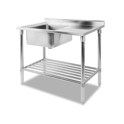 Cefito 100x60cm Commercial Stainless Steel Sink Kitchen Bench_30784