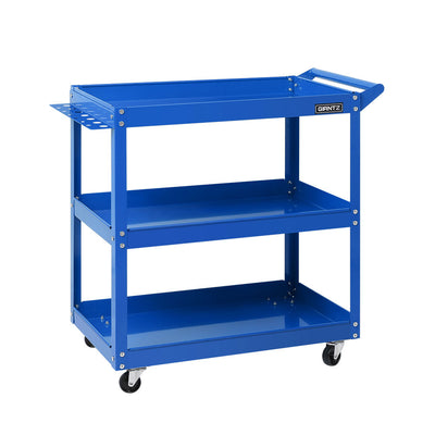 Giantz Tool Cart 3 Tier Parts Steel Trolley Mechanic Storage Organizer Blue_14024