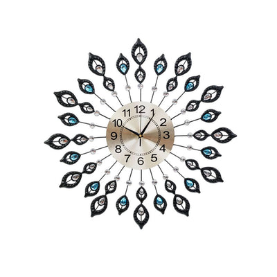 Artiss Wall Clock 60cm Large 3D Modern Crystal Luxury Silent Round Home Decor_16007