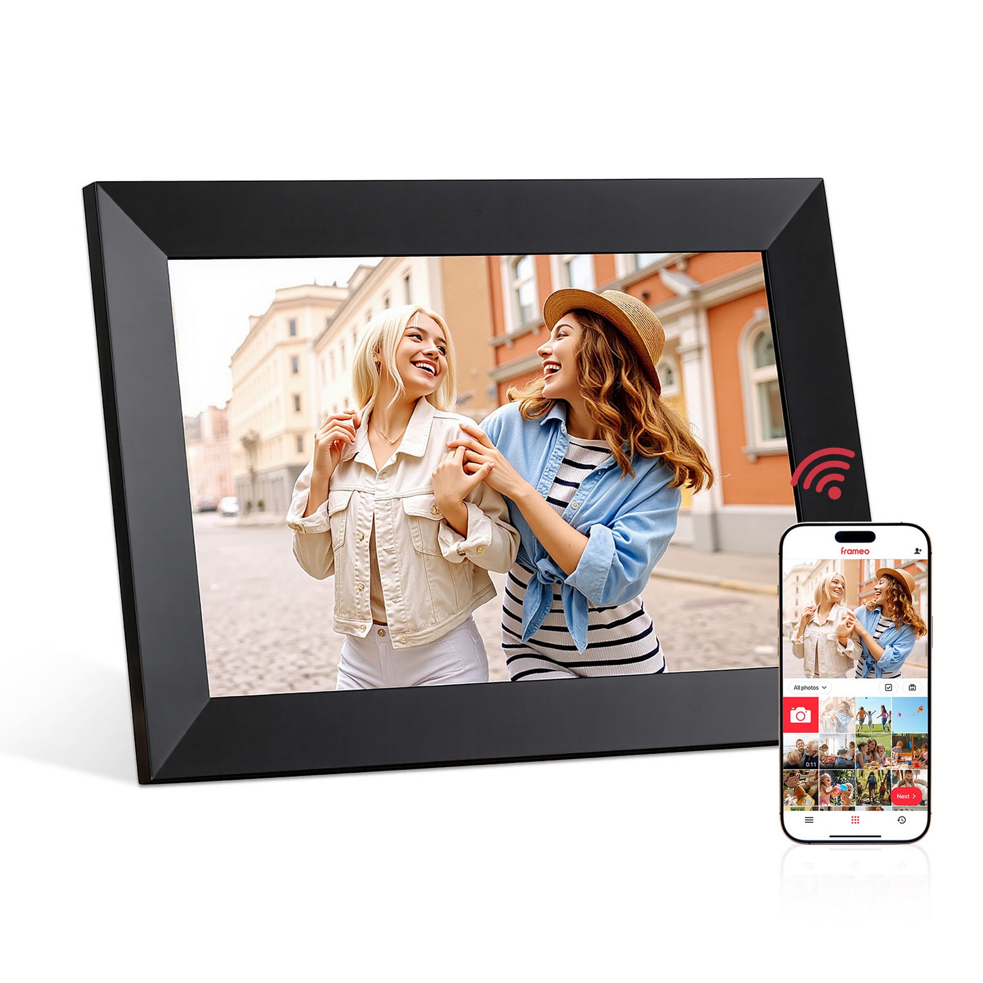 Digital Photo Frame 10.1 Inch WIFI Touch-Screen Picture Video Player 3 ...