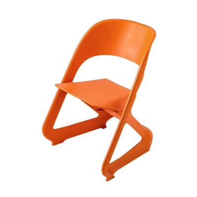 ArtissIn Set of 4 Dining Chairs Office Cafe Lounge Seat Stackable Plastic Leisure Chairs Orange_38448