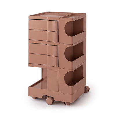 ArtissIn Bedside Table Side Tables Nightstand Organizer Replica Boby Trolley 5Tier Pink_38459