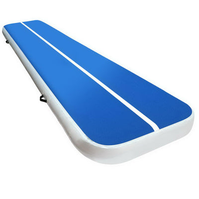 4m x 1m Inflatable Air Track Mat 20cm Thick Gymnastic Tumbling Blue And White_32705