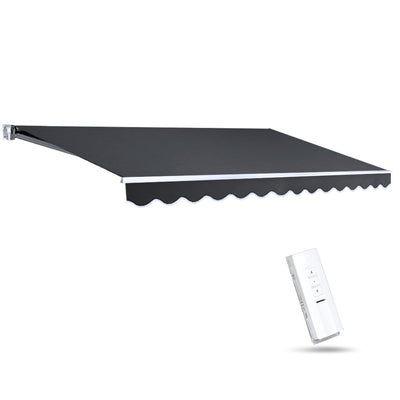 Instahut Motorised 4x2.5m Folding Arm Awning - Grey_32862