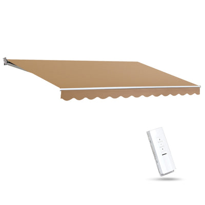 Instahut Motorised 4x3m Folding Arm Awning - Beige_32857