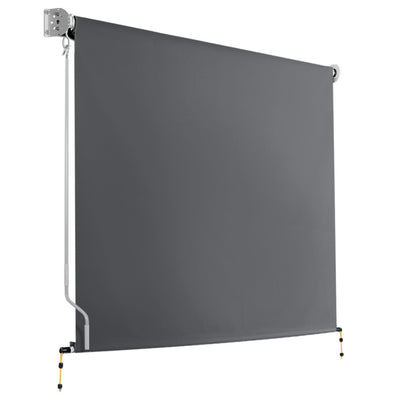 Instahut 1.8m x 2.5m Retractable Roll Down Awning - Grey_32491