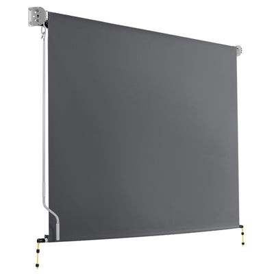 Instahut 2.4m x 2.5m Retractable Roll Down Awning - Grey_32493