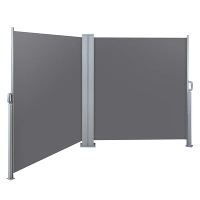 Instahut 1.8X6M Retractable Side Awning Garden Patio Shade Screen Panel Grey_33525