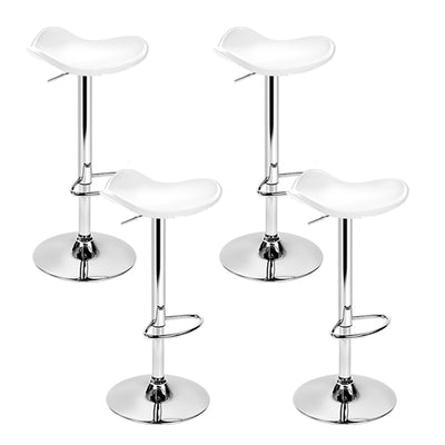 Artiss Set of 4 Swivel Bar Stools - White_36606