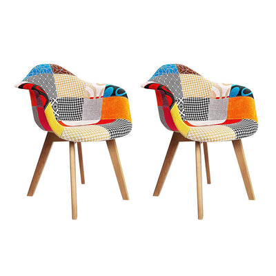 Artiss Set of 2 Fabric Dining Chairs_30220
