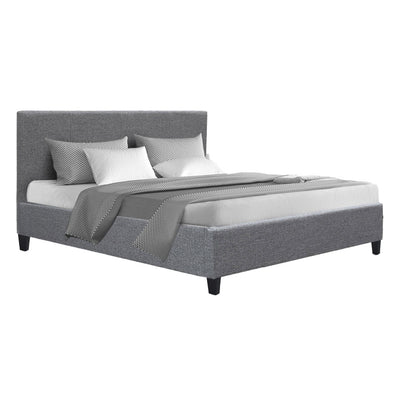 Artiss Neo Bed Frame Fabric - Grey Double_32786