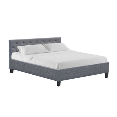 Artiss Vanke Bed Frame Fabric- Grey Queen_33986