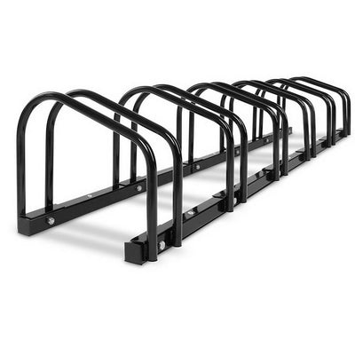 Portable Bike 6 Parking Rack Bicycle Instant Storage Stand - Black_12535