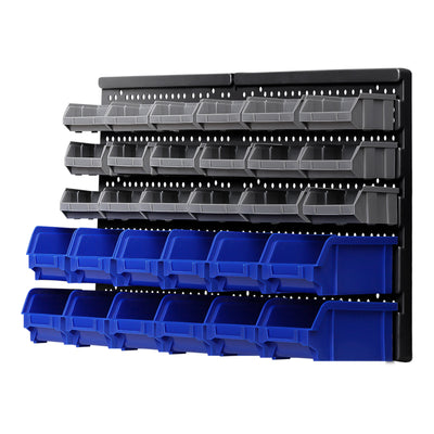 Giantz 30 Bin Wall Mounted Rack Storage Organiser_10345