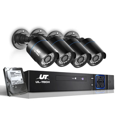 UL-Tech CCTV Security System 2TB 8CH DVR 1080P 4 Camera Sets_13993