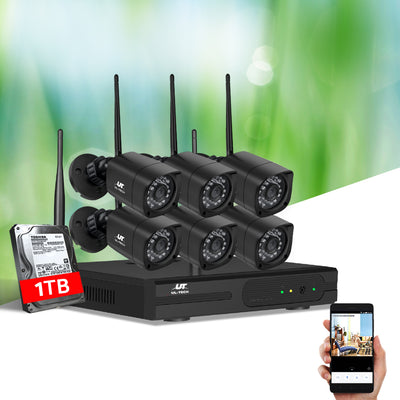 UL-tech CCTV Wireless Security Camera System 8CH Home Outdoor WIFI 6 Square Cameras Kit 1TB_16484