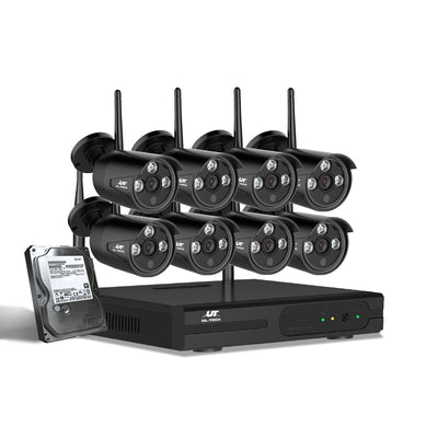 UL-tech CCTV Wireless Security Camera System 8CH Home Outdoor WIFI 8 Bullet Cameras Kit 1TB_16485