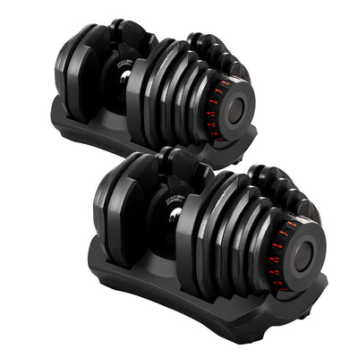 2x40KG Adjustable Dumbbells Dumbbell Set Rubber Weight Plates_38425