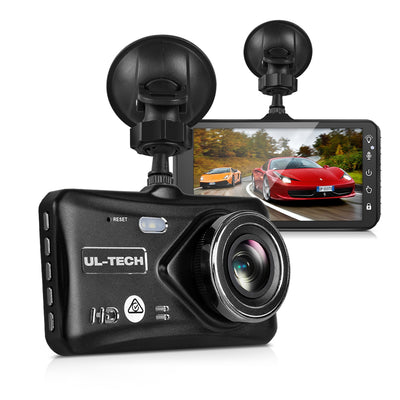 UL Tech 4 Inch Dual Camera Dash Camera - Black_12681