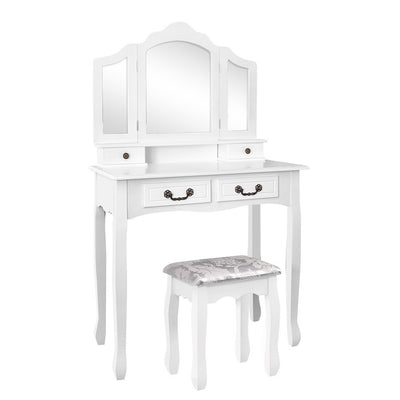 Artiss Dressing Table with Mirror - White_33182