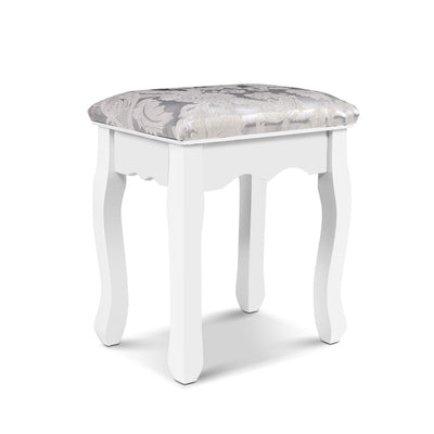 Artiss Dressing Table Stool Bedroom White Make Up Chair Fabric Furniture_15768