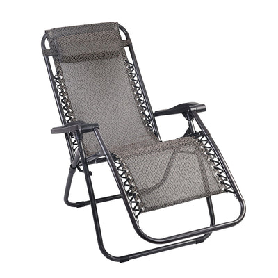 Gardeon Zero Gravity Recliner Chairs Outdoor Sun Lounge Beach Chair Camping - Beige_11942