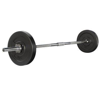 18KG Barbell Weight Set Plates Bar Bench Press Fitness Exercise Home Gym 168cm_39572