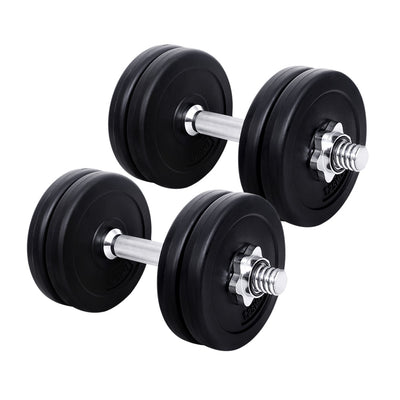 15KG Dumbbells Dumbbell Set Weight Training Plates Home Gym Fitness Exercise_39010