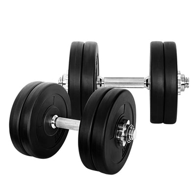 25kg Dumbbells Dumbbell Set Weight Plates Home Gym Fitness Exercise_39025