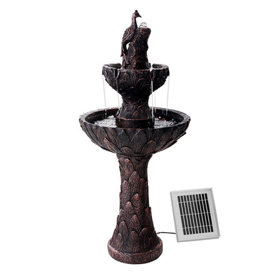 Gardeon Water Solar Fountain Outdoor Bird Bath Peacock Cascading_16889