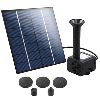 Solar Pond Pump Outdoor Water Fountains Submersible Garden Pool Kit 2.6 FT_17293